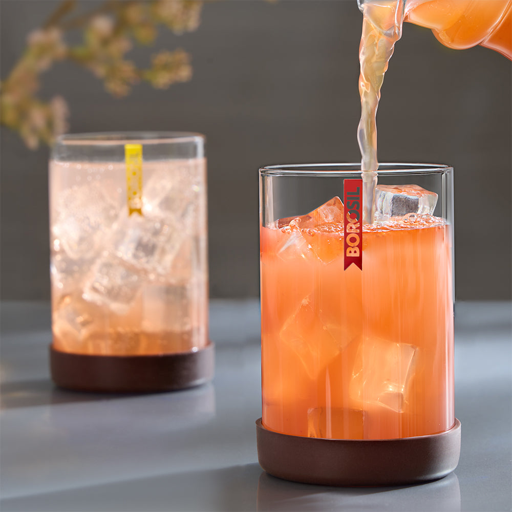 Borosil Vision Glass Set of 6, 295 ml, Cappuccino