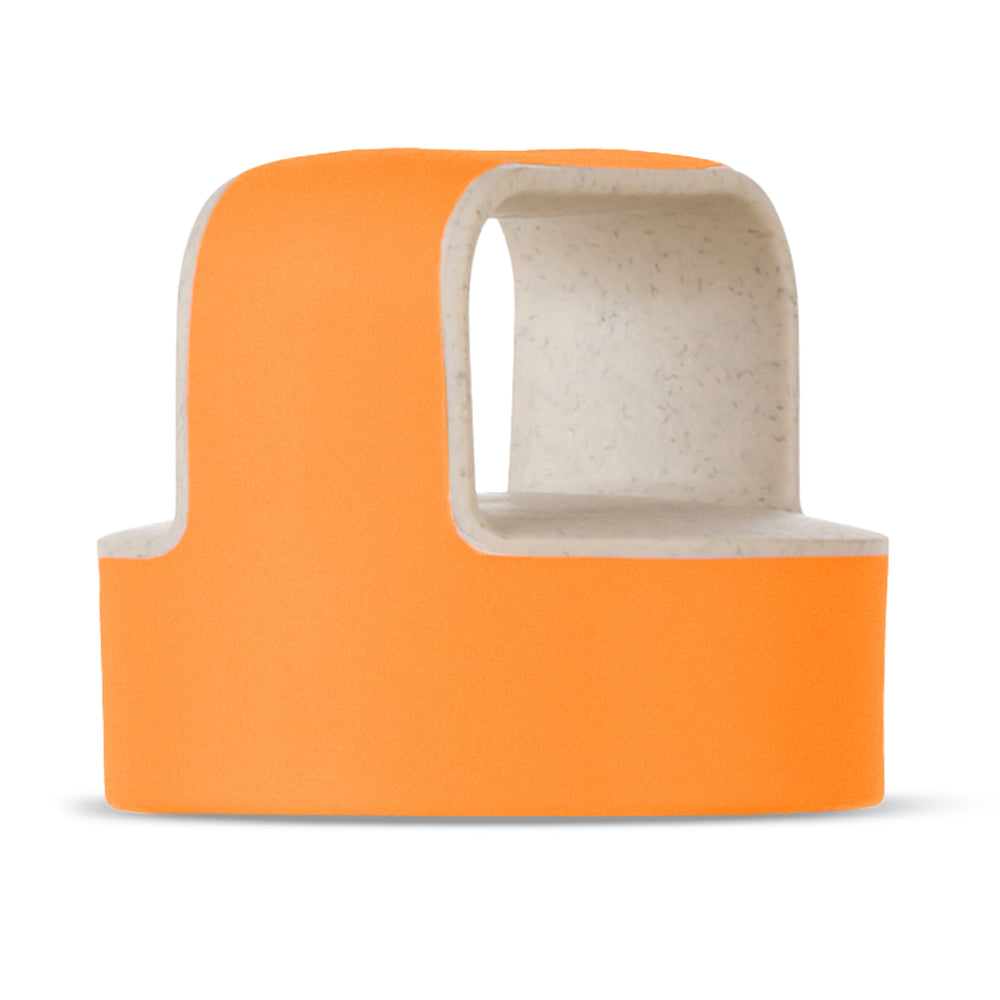 Borosil Husk Lid For Glass Bottles Wide Mouth, Orange