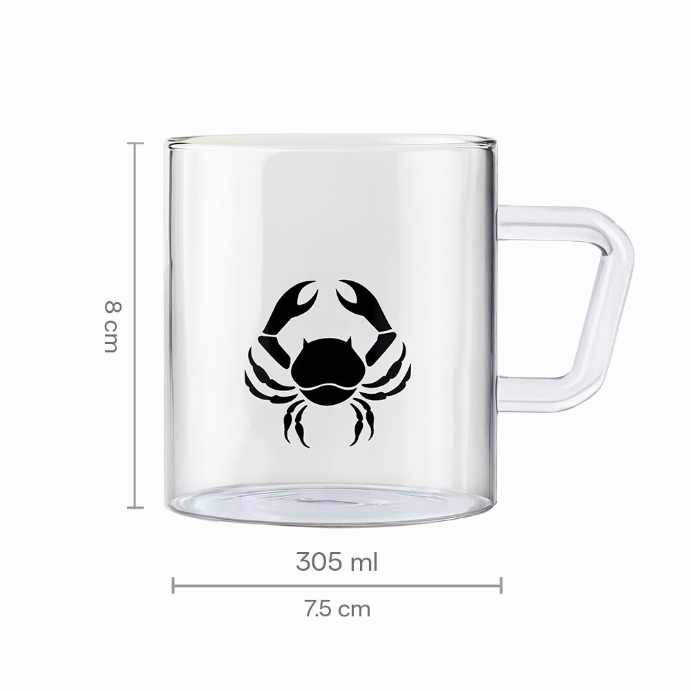 Borosil Zodiac Classic Mug-Cancer, 305ml