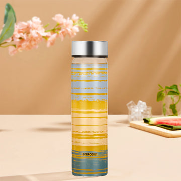 Glance Glass Bottle w Wide Mouth, Silver Lid