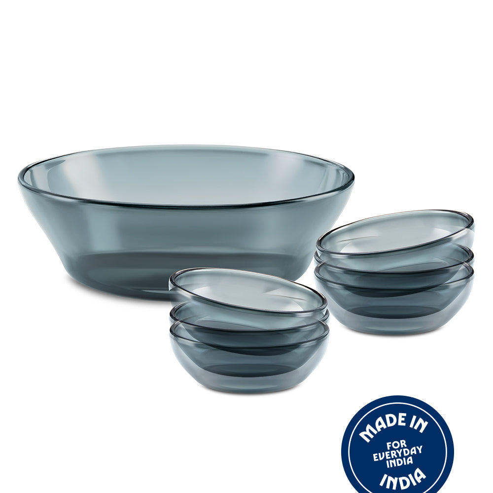 Aura Ion Glass Big Pudding Set, Grey