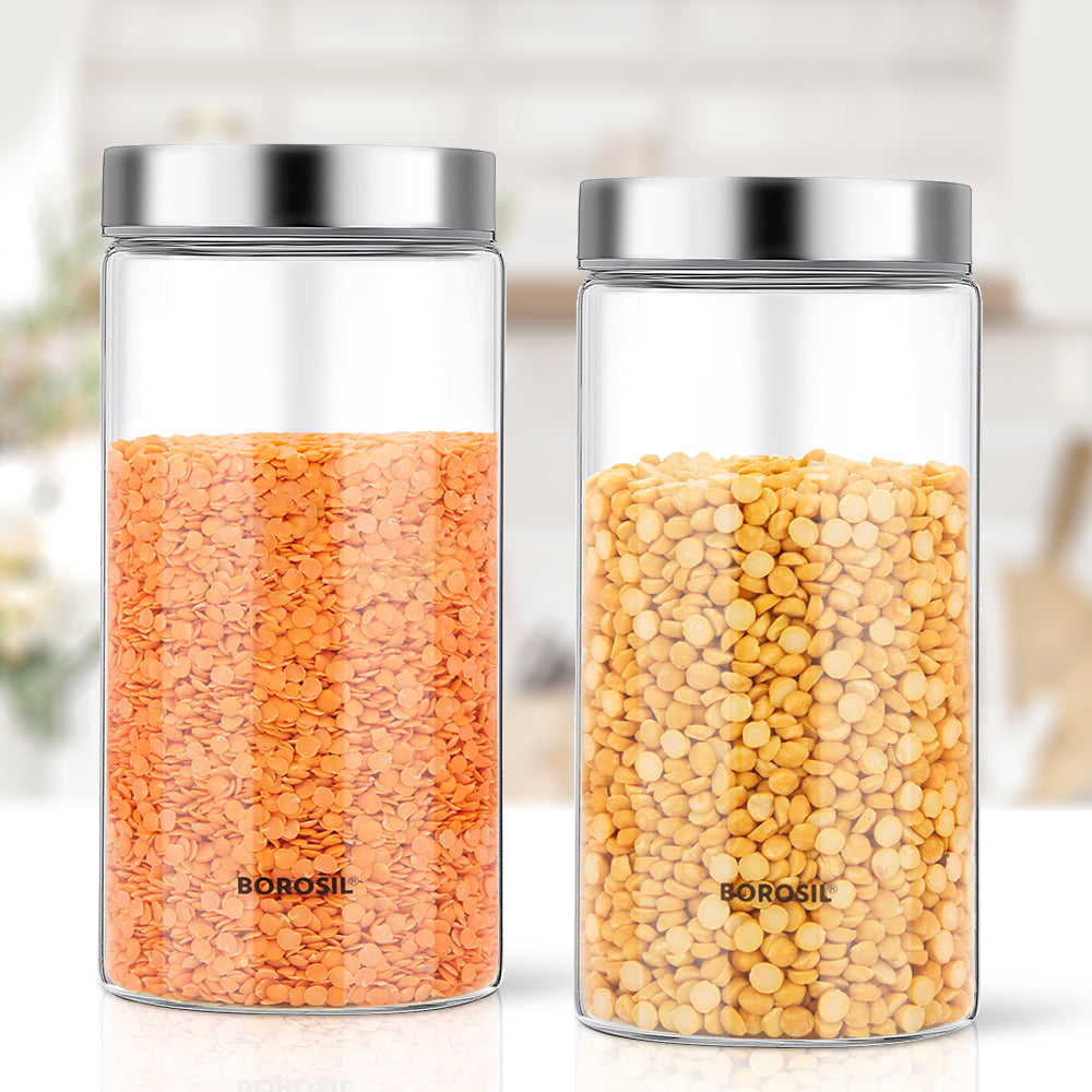 Borosil Endura Airtight Glass Jar Set