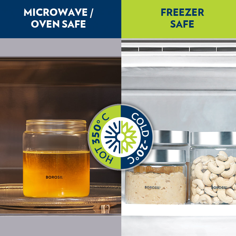 Borosil Endura Airtight Glass Jar Set, 1.2Lx2