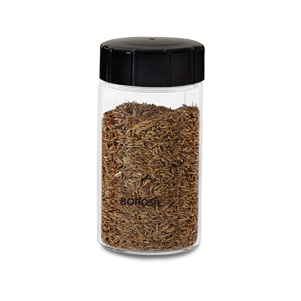Borosil Neo Fridge Proof Glass Spice Jars Set of 6 , 250 Ml