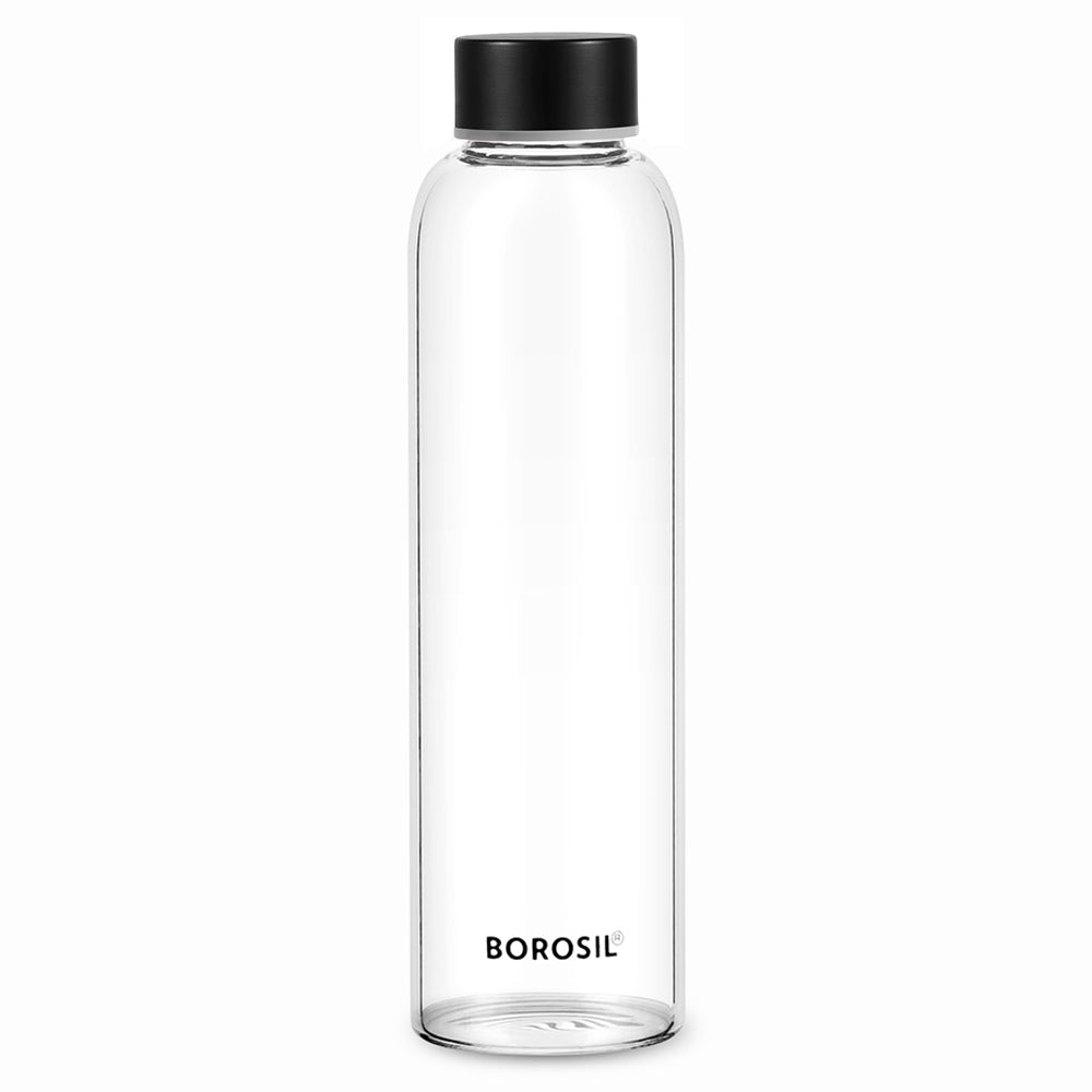 Crysto Slim Glass Bottle with Silver Lid
