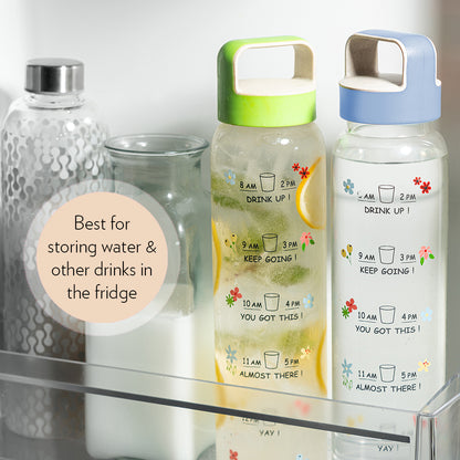 AM PM Clear Glass Bottle