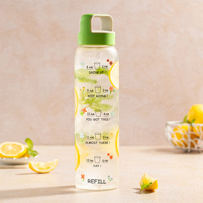 AM PM Clear Glass Bottle