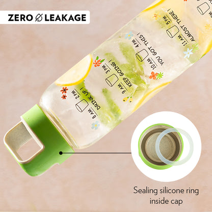 AM PM Clear Glass Bottle