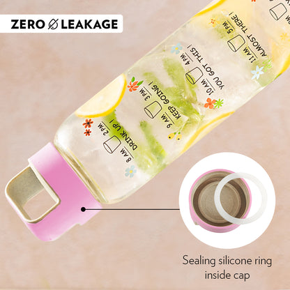 AM PM Clear Glass Bottle