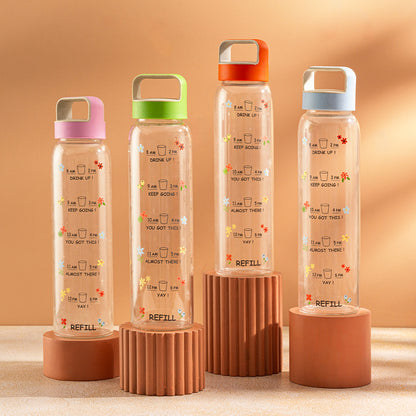 AM PM Clear Glass Bottle