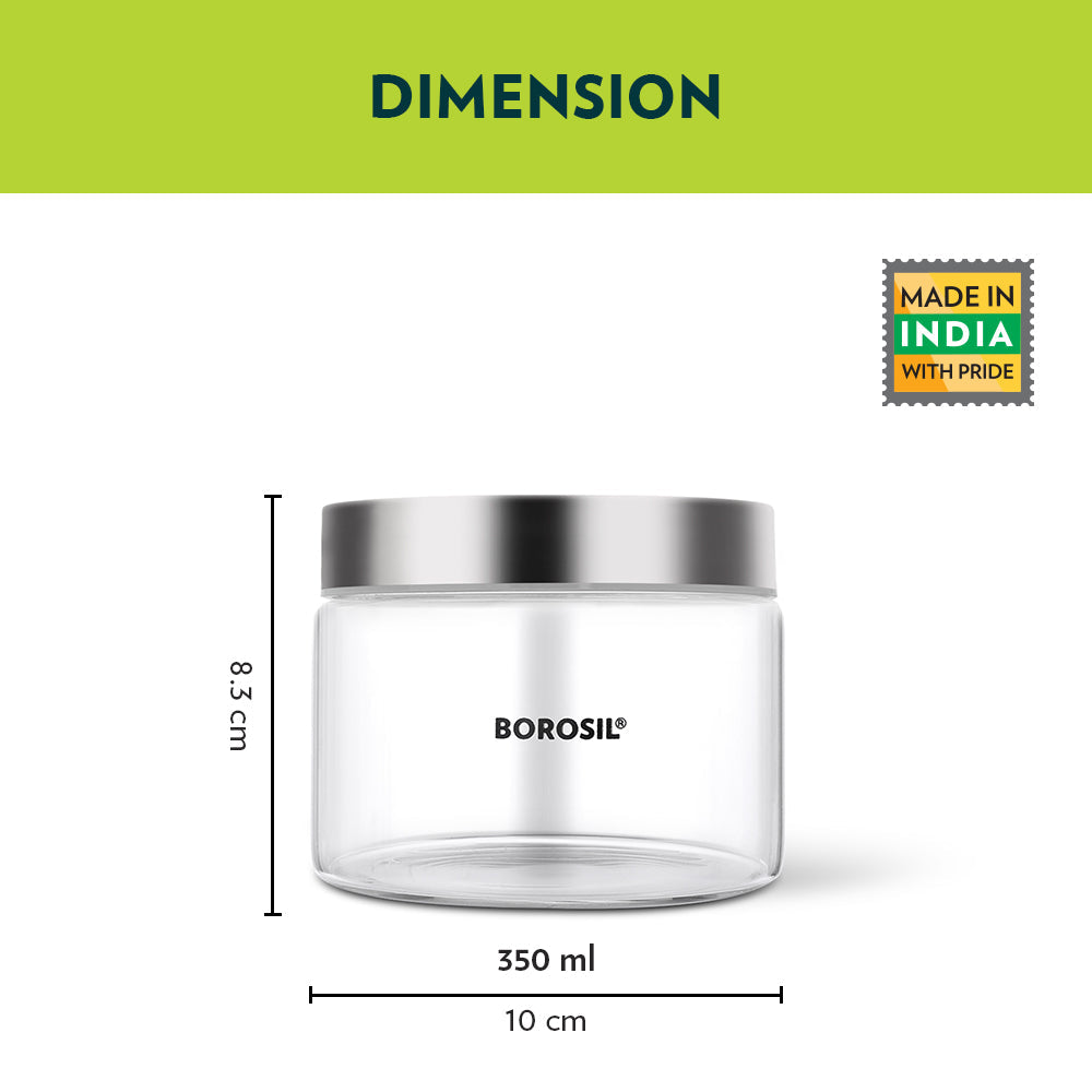 Borosil Endura Airtight Glass Jar, 600ml