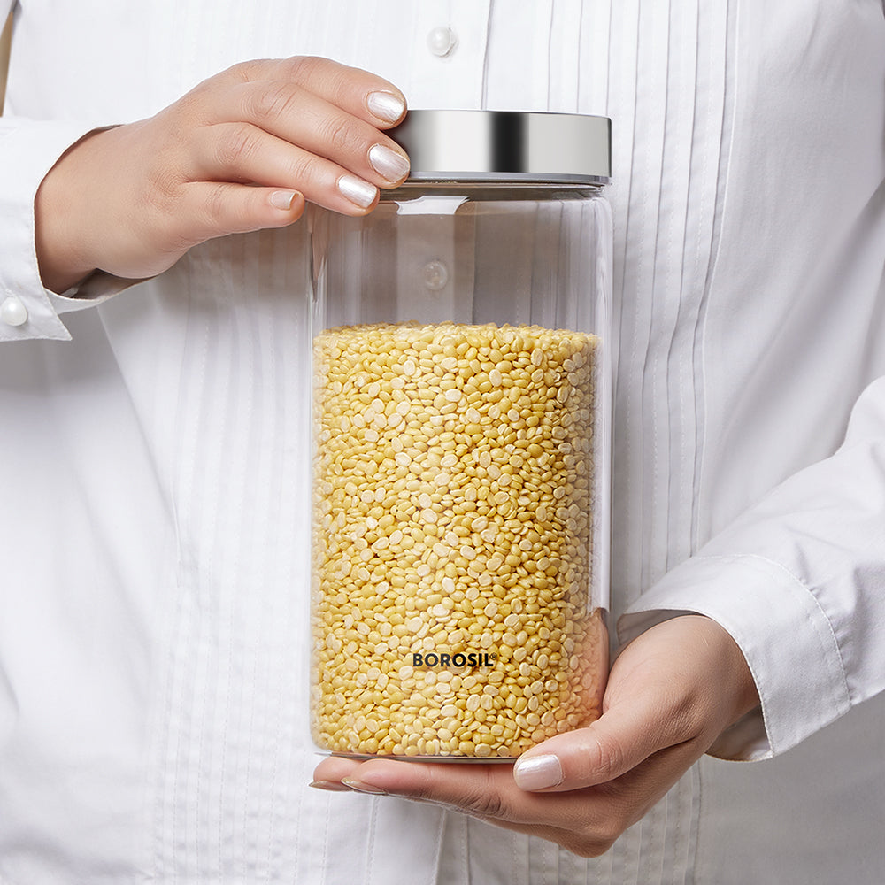 Borosil Endura Airtight Glass Jar, 600ml
