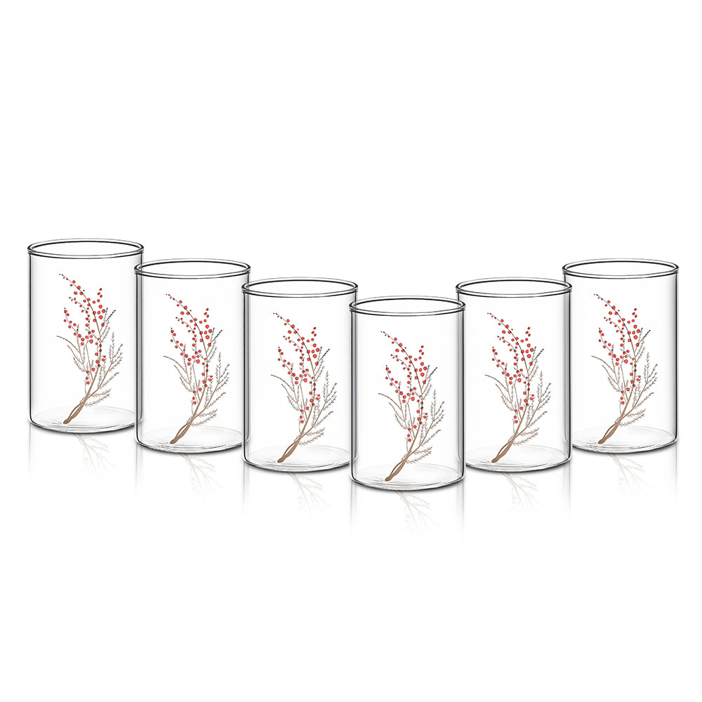 Vision Glass Cherry Medium Tumbler Set