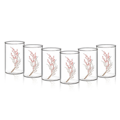 Vision Glass Cherry Medium Tumbler Set