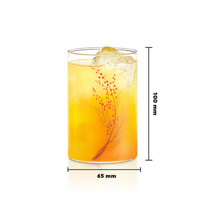 Vision Glass Cherry Medium Tumbler Set