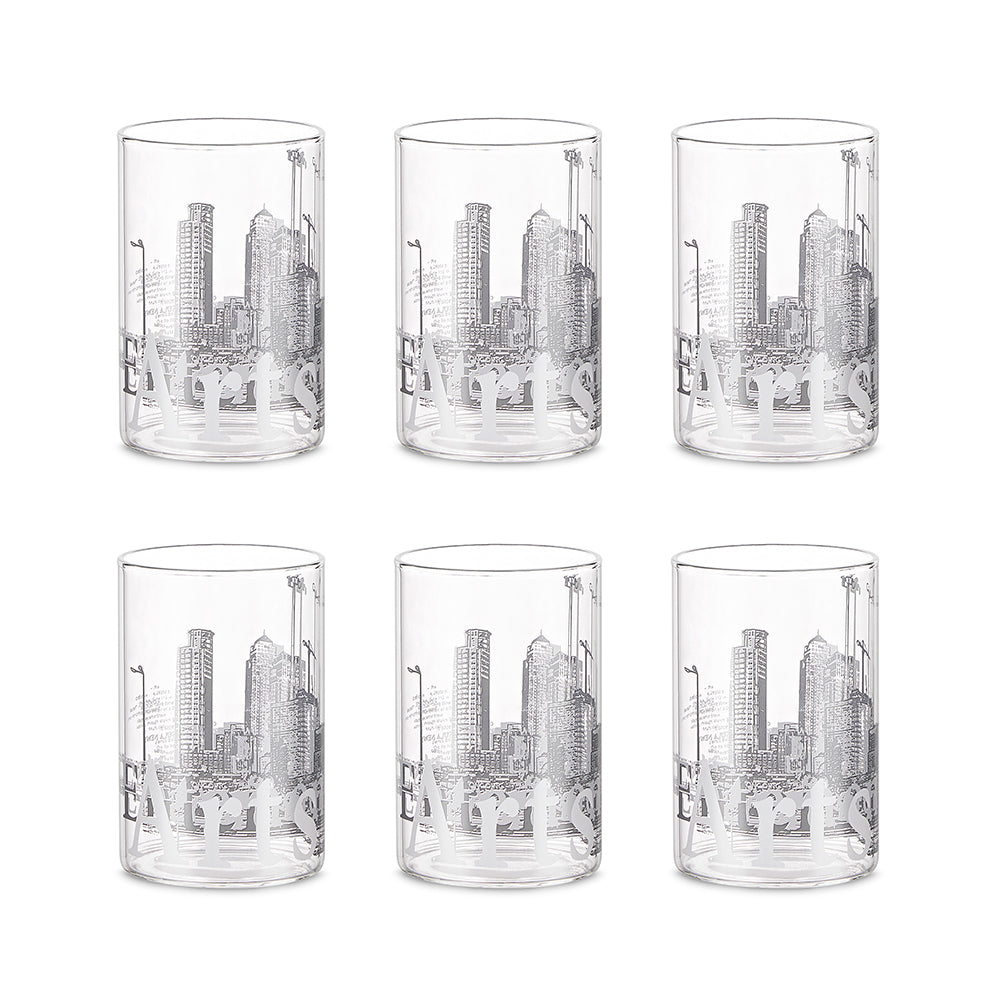 Borosil Roma Glass Medium Set of 6, 295 Ml