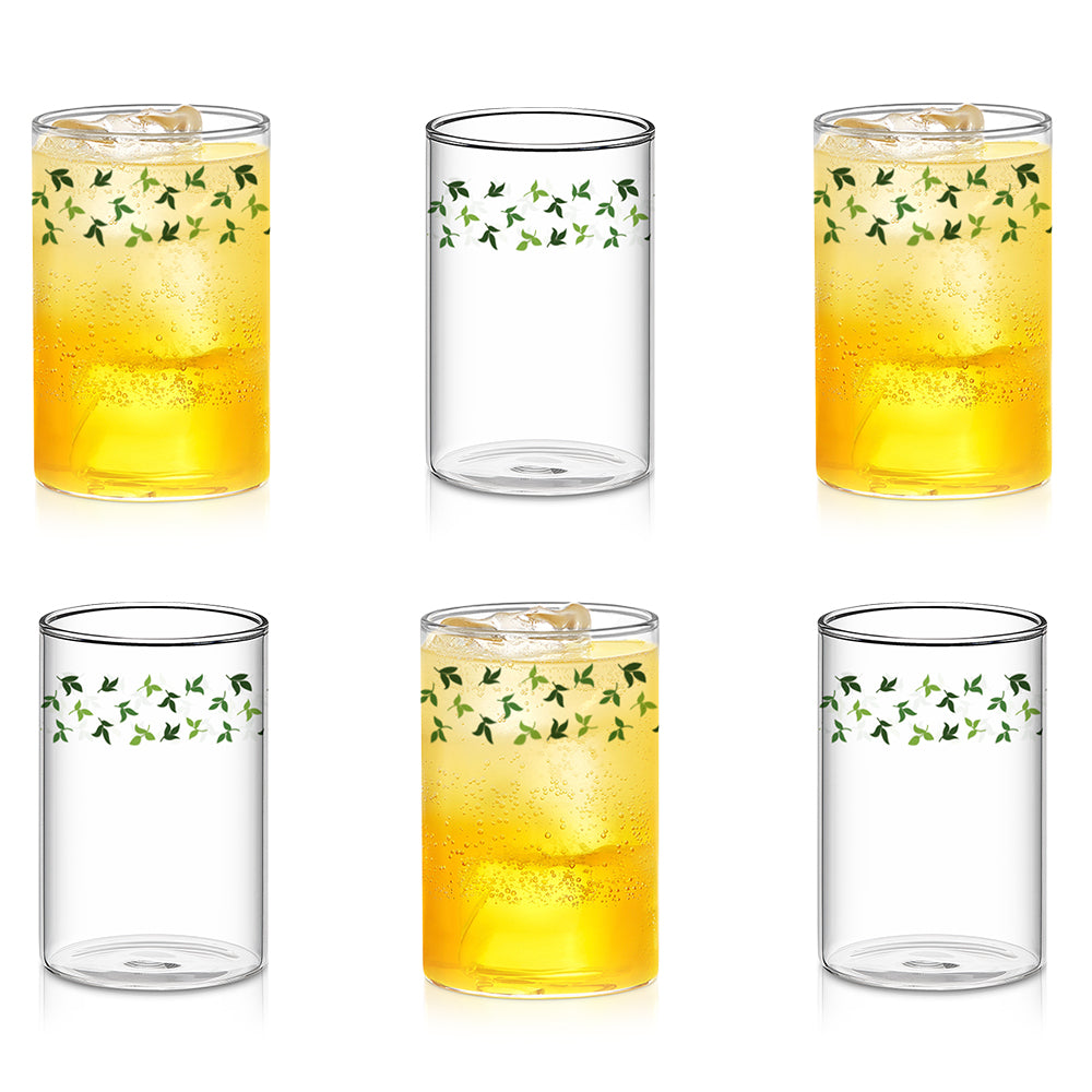 Borosil Sage Glass Set of 6, 295 Ml