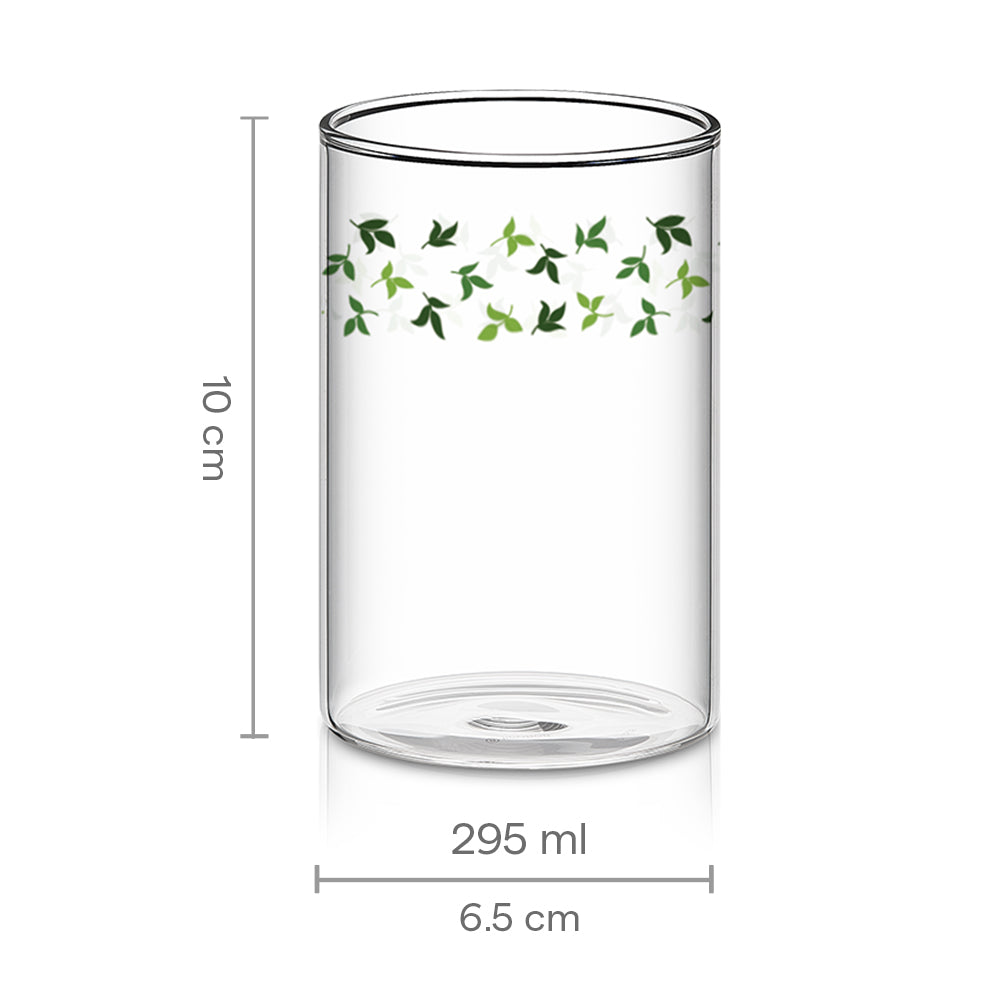 Borosil Sage Glass Set of 6, 295 Ml