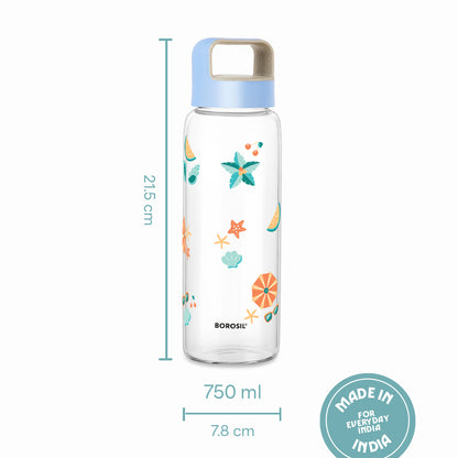 Tropica Wide Mouth Printed Glass Bottle