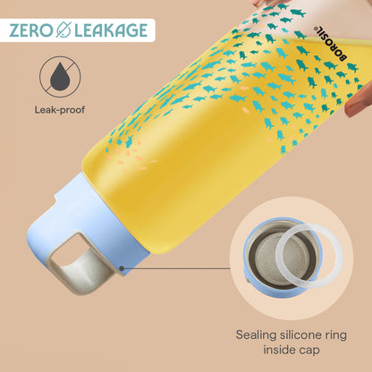 Marina Wide Mouth Printed Glass Bottle