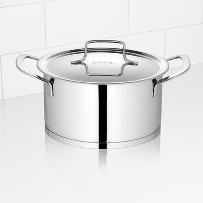 Borosil Cookfresh SS Casserole + Lid, 1.6L