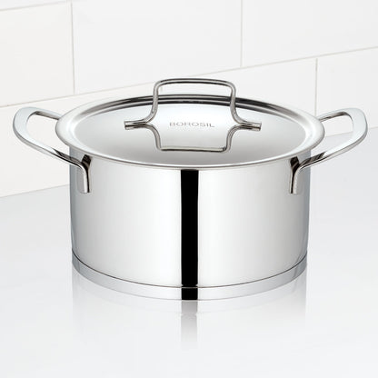 Borosil Cookfresh SS Casserole + Lid, 2.3L