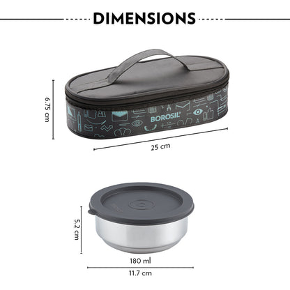 Carryfresh Round Stainless Steel Lunchbox