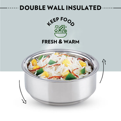 Carryfresh Round Stainless Steel Lunchbox