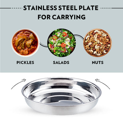 Carryfresh Round Stainless Steel Lunchbox