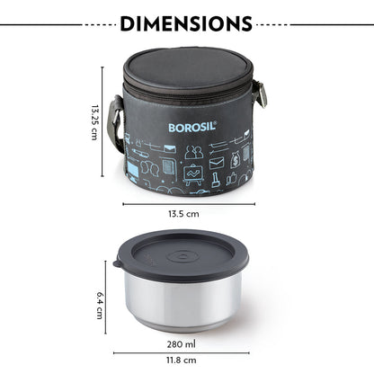 Carryfresh Round Stainless Steel Lunchbox