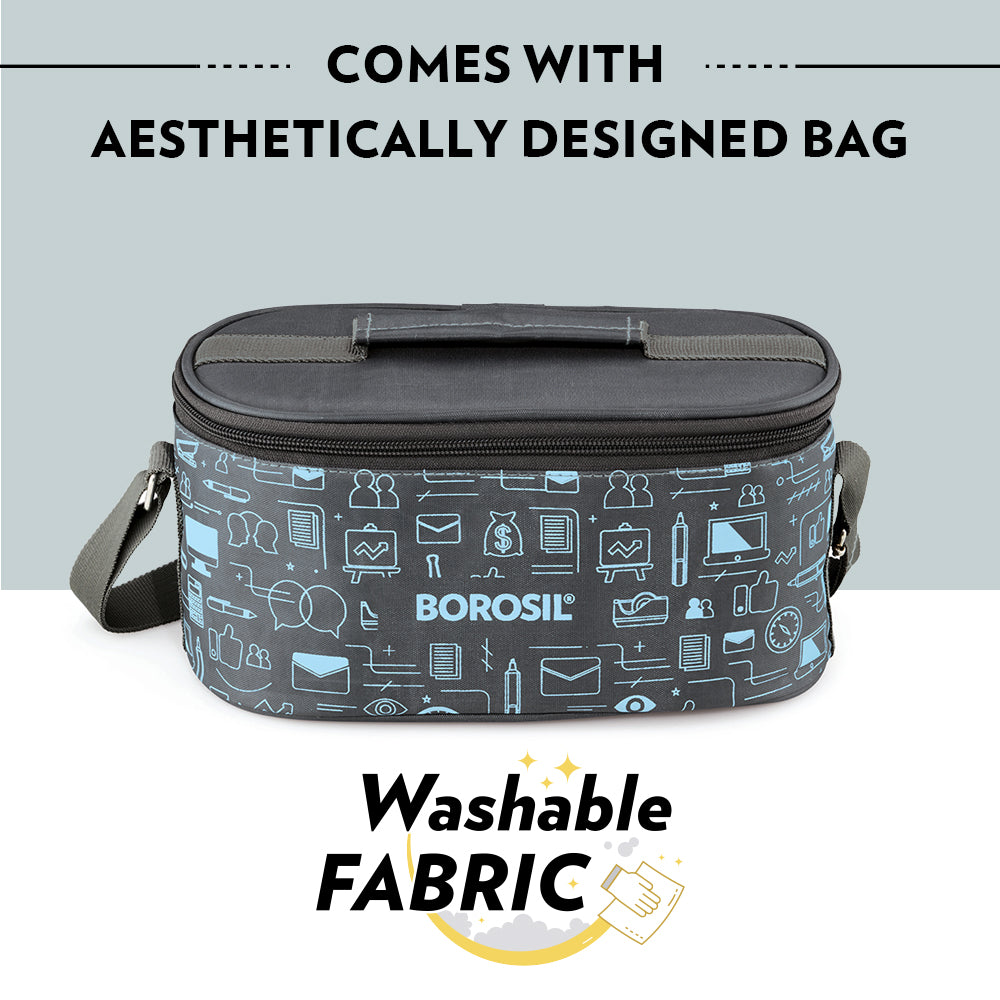 Borosil Carryfresh Lunchbox, Set of 4