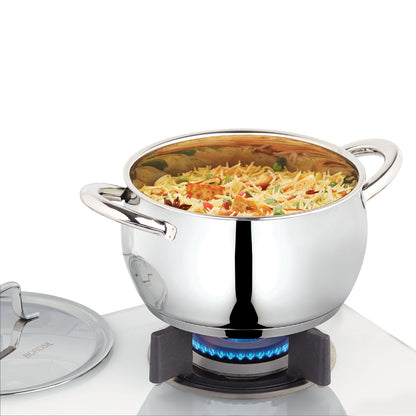 Borosil Cookfresh SS Handi Casserole + Lid, 2.1L