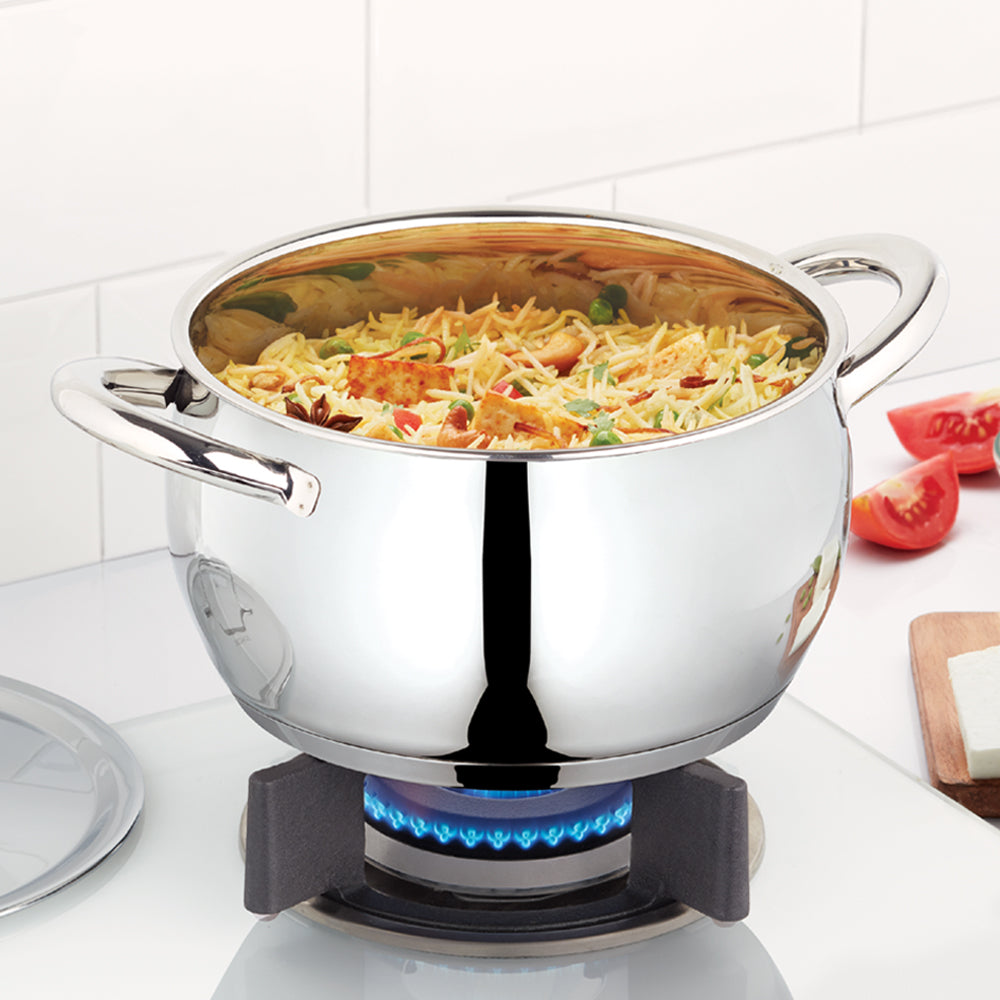 Borosil Cookfresh SS Handi Casserole + Lid, 4L