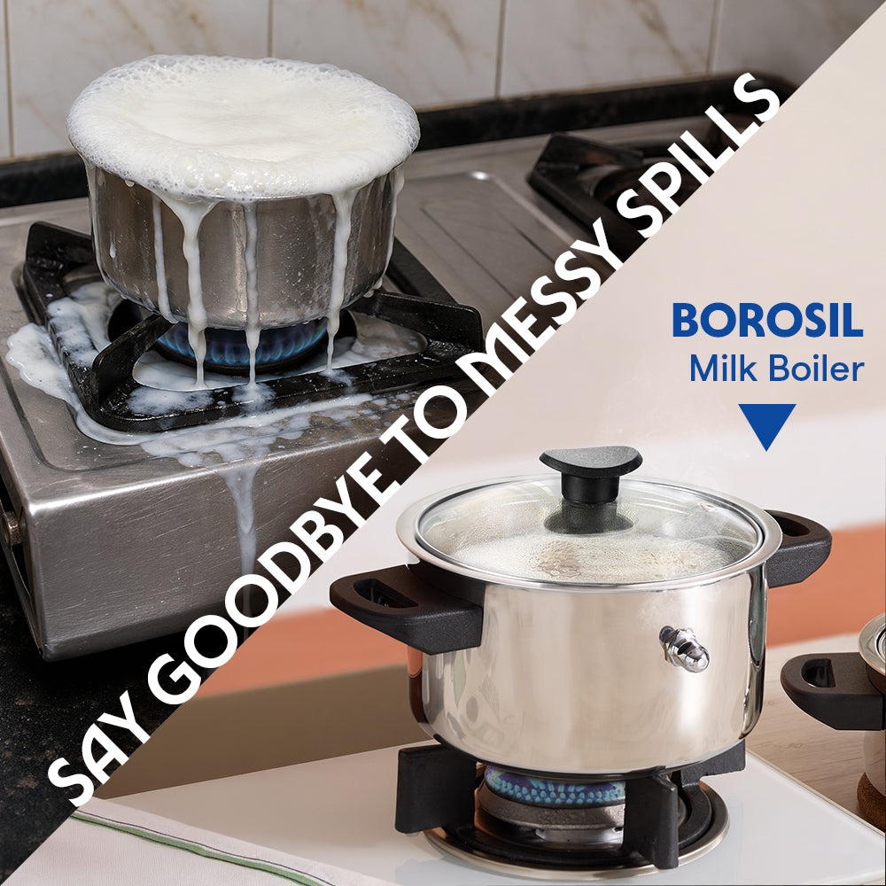 Stainleess Steel Milk Boiler with Glass Lid