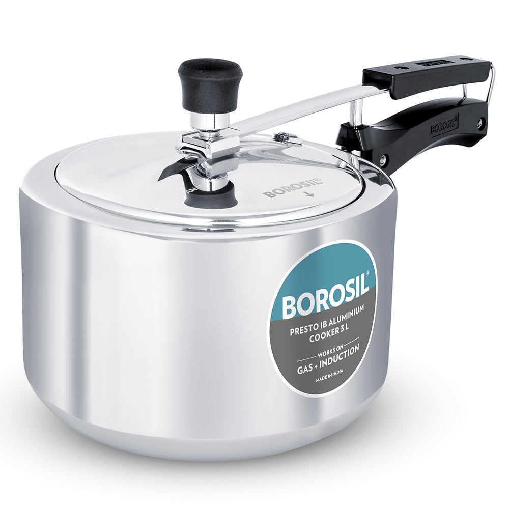 Borosil Presto Aluminium Pressure Cooker, 3L