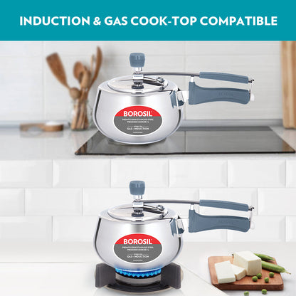 Borosil Pronto Edge SS Pressure Cooker, 3L