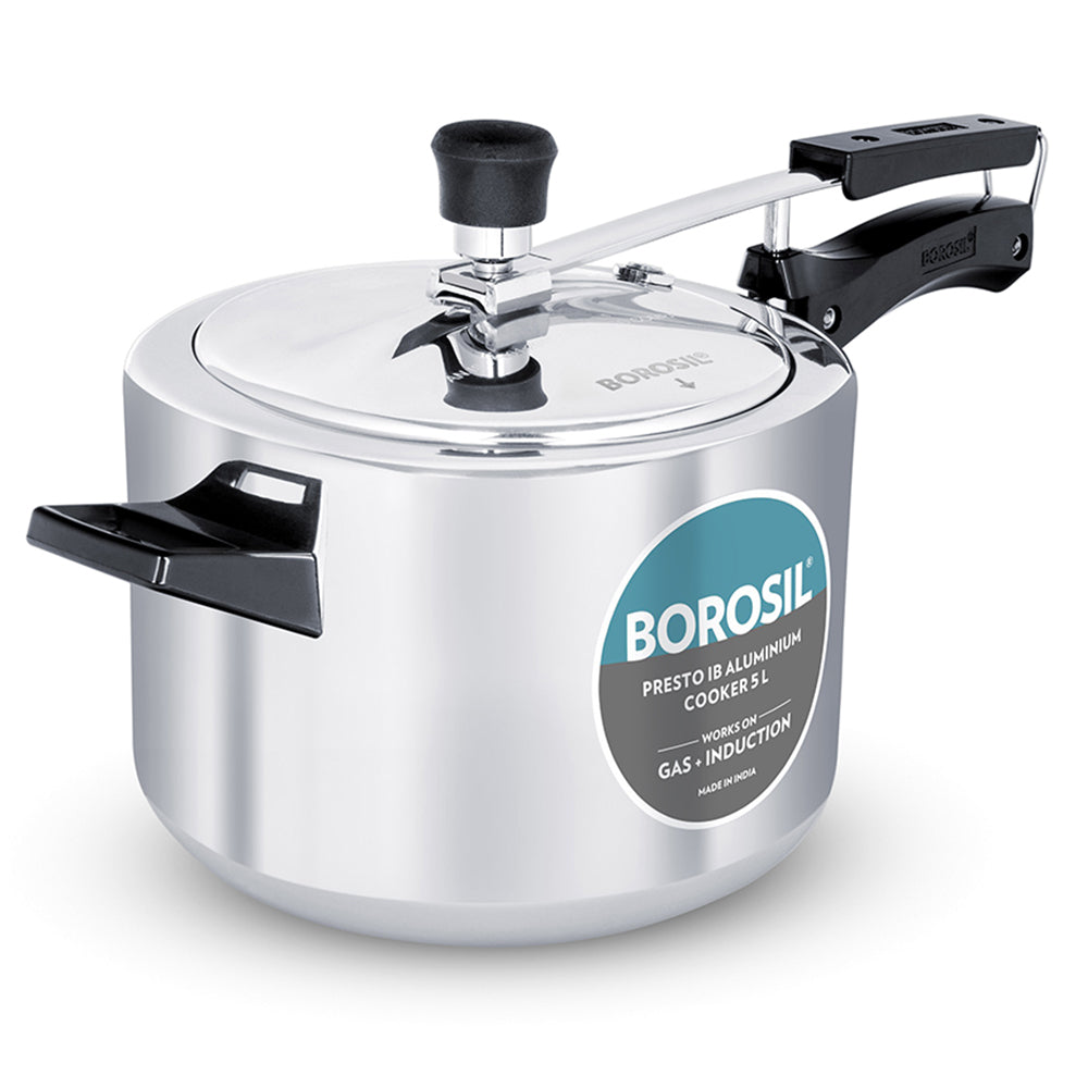 Borosil Presto Aluminium Pressure Cooker, 5L