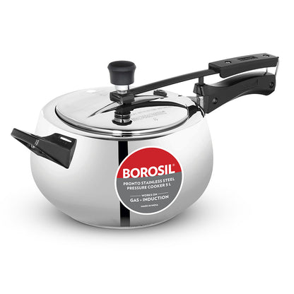 Borosil Pronto SS Pressure Cooker, 5L