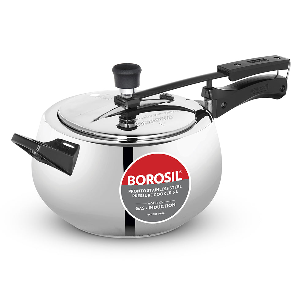 Borosil Pronto SS Pressure Cooker, 5L