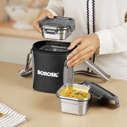 Feast Stainless Steel Square Tiffin Box