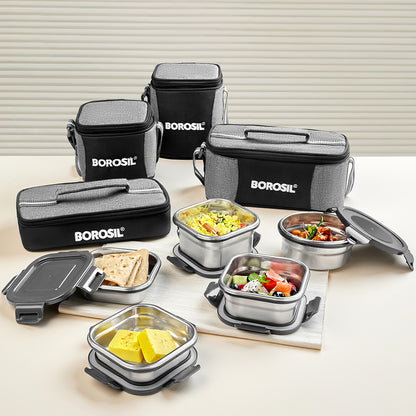 Feast Stainless Steel Square Tiffin Box