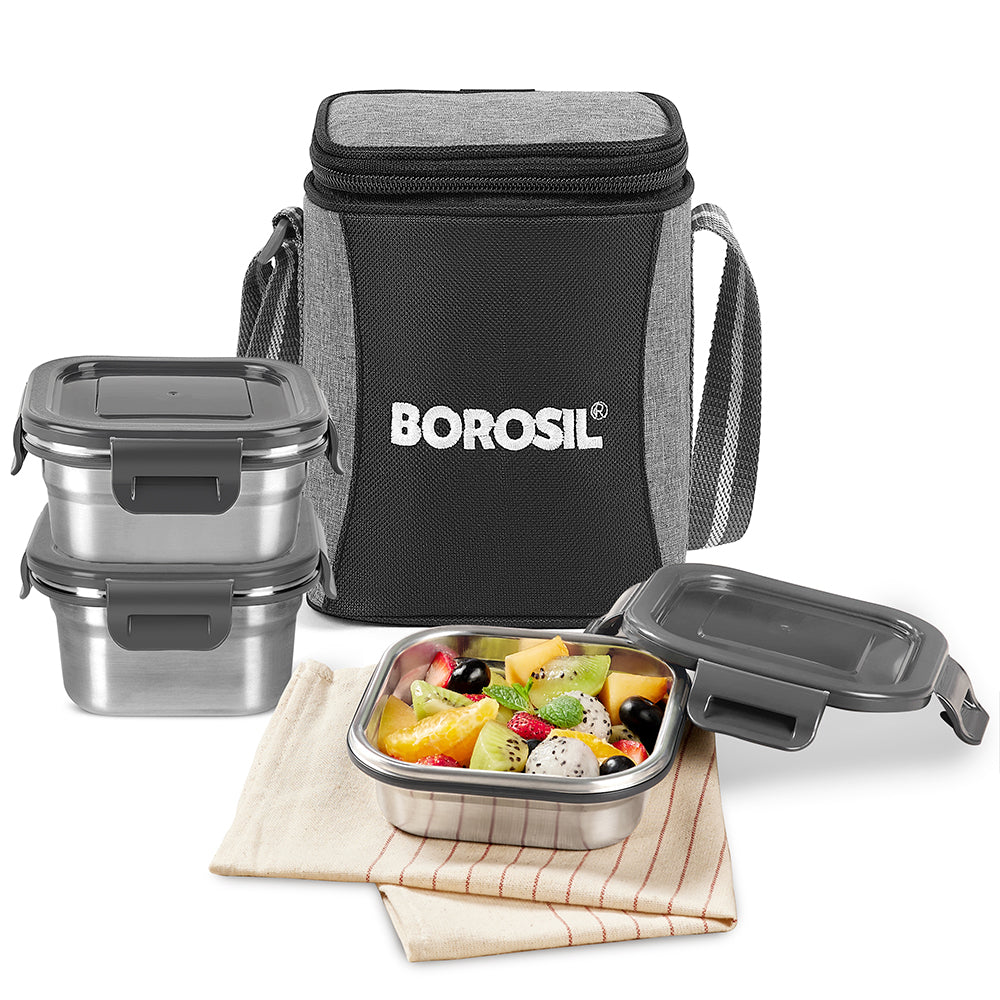 Feast Stainless Steel Square Tiffin Box