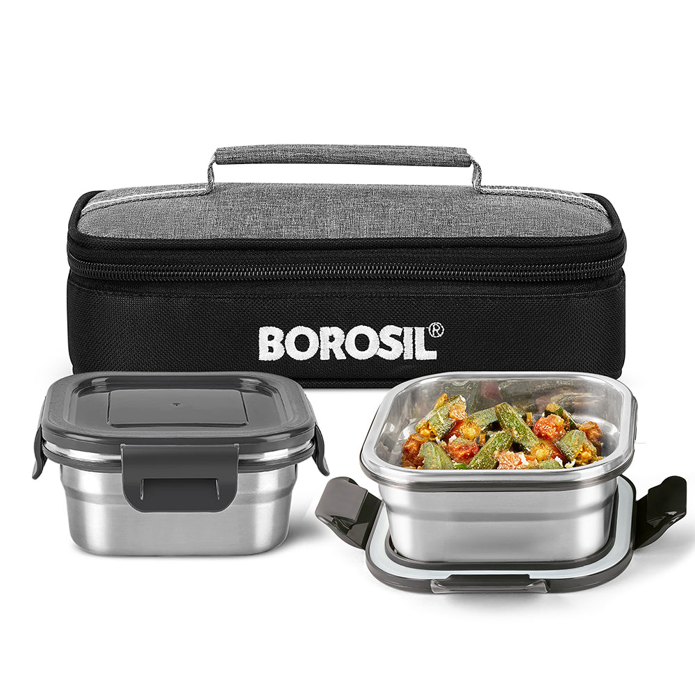 Feast Stainless Steel Square Tiffin Box
