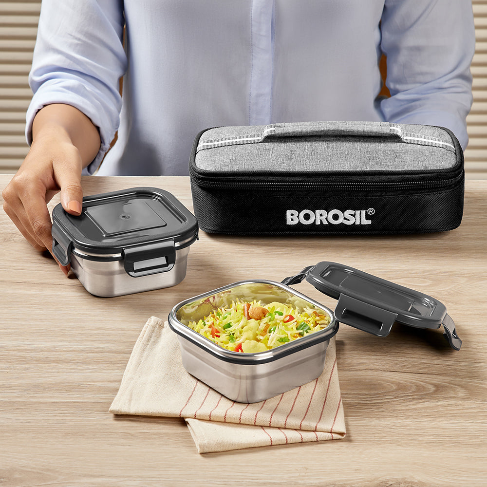 Feast Square Stainless Steel Tiffin Box