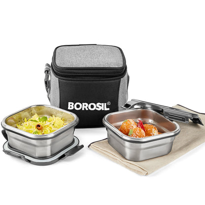 Feast Stainless Steel Square Tiffin Box
