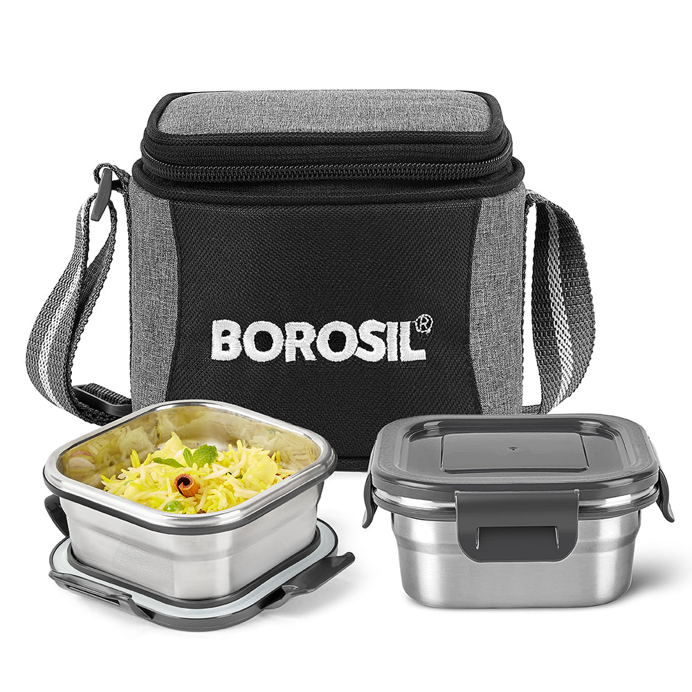 Feast Stainless Steel Square Tiffin Box