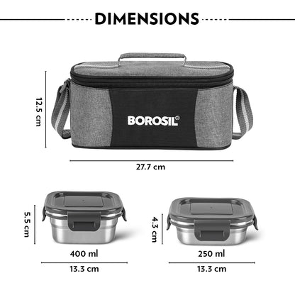 Feast Stainless Steel Square Tiffin Box