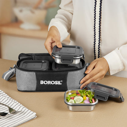 Feast Stainless Steel Square Tiffin Box