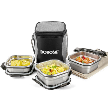 Feast Stainless Steel Square Tiffin Box
