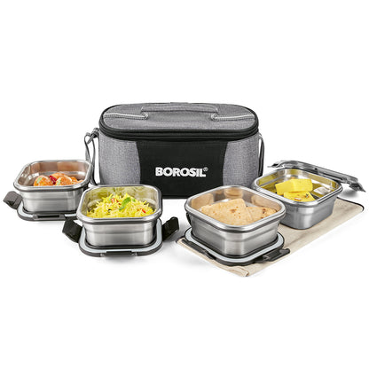 Feast Stainless Steel Square Tiffin Box